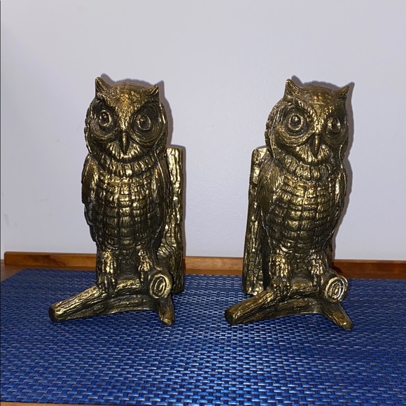 Colonial Virginia Accents Vintage Heavy Brass Owl Bookends Poshmark